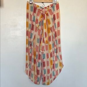 Anthropologie Multicolor Flowy Wrap Pants